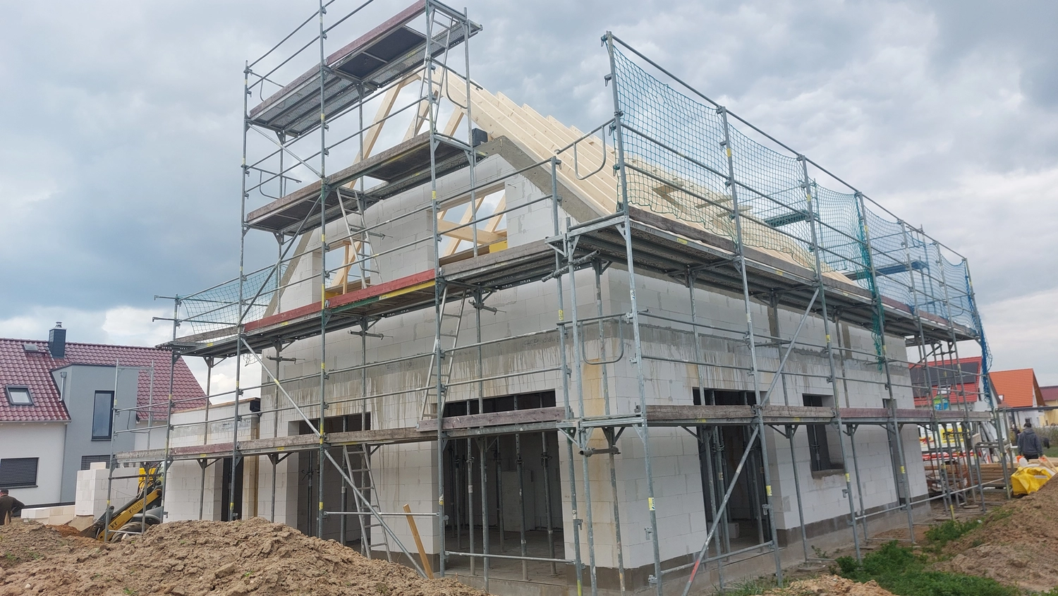 Albrecht Eschrich – Fassaden-Klinkerbau – ein Einfamilienhaus im Bau.